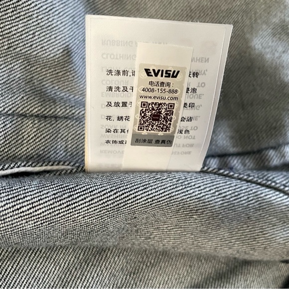 Evisu Komainu Denim Kimono NWOT - Picture 9 of 13